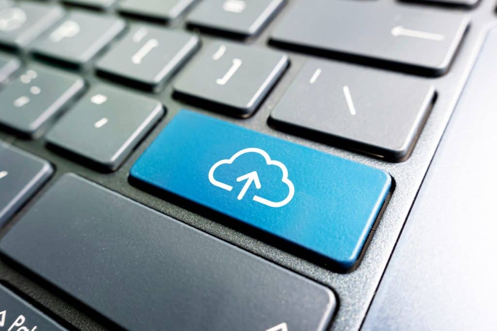 Keyboard with cloud on one key